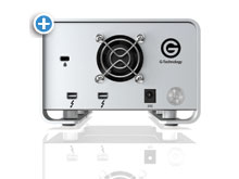 G-RAID with Thunderbolt Rear View