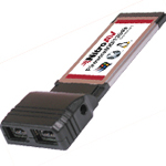 2-Port NitroAV FireWire 800 / 1394b Professional ExpressCard (34mm) Interface Adapter (Mac & PC)