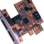 3-Port NitroAV SATAStar PCI-Express SATA II 3Gb/s Professional  Host Adapter (MacPro, PowerMAC G5 Dual-Core, Windows and Linux) - (2x eSATA External & 1x SATA Internal)